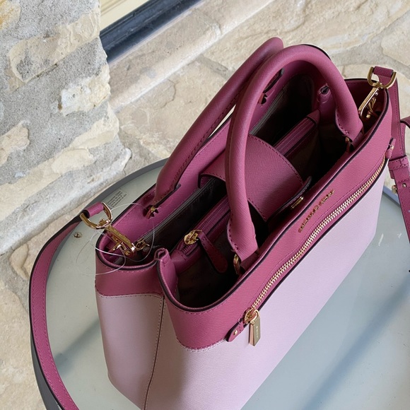 NWT Michael Kors Colorblock Hailee satchel leather - Picture 2 of 6